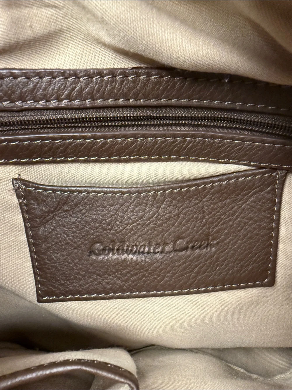 Coldwater Creek Dark Brown Leather Hobo Shoulder Bag